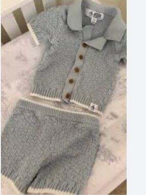 Baby Light Blue Knit Two-Piece Set NWT 18 months